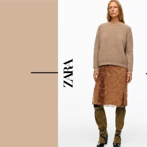 Zara Limited Edition Combo Metal & Lace Skirt